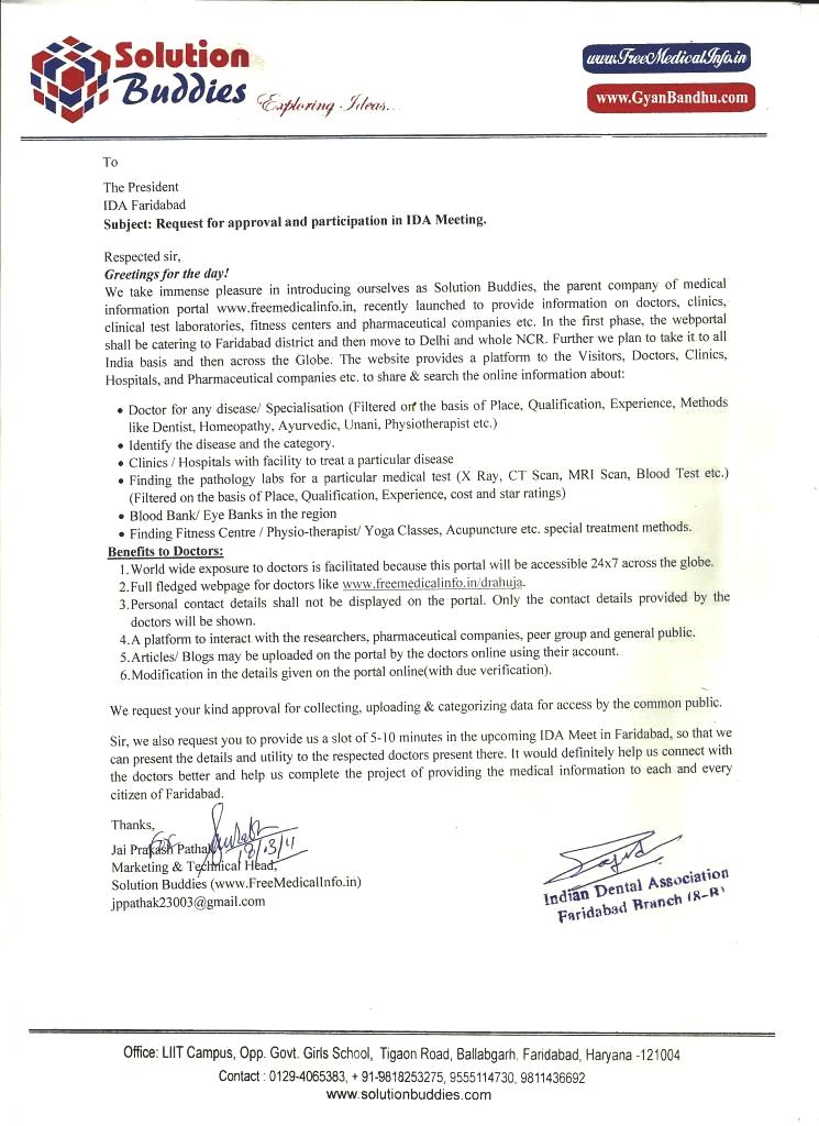 IDA Approval Indian Dental Association Approval FMI